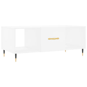 Tavolino da Salotto-Tavolino da soggiorno-Tavolo Bianco 102x50x40 cm in Legno Multistrato 882605