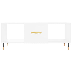 Tavolino da Salotto-Tavolino da soggiorno-Tavolo Bianco 102x50x40 cm in Legno Multistrato 882605