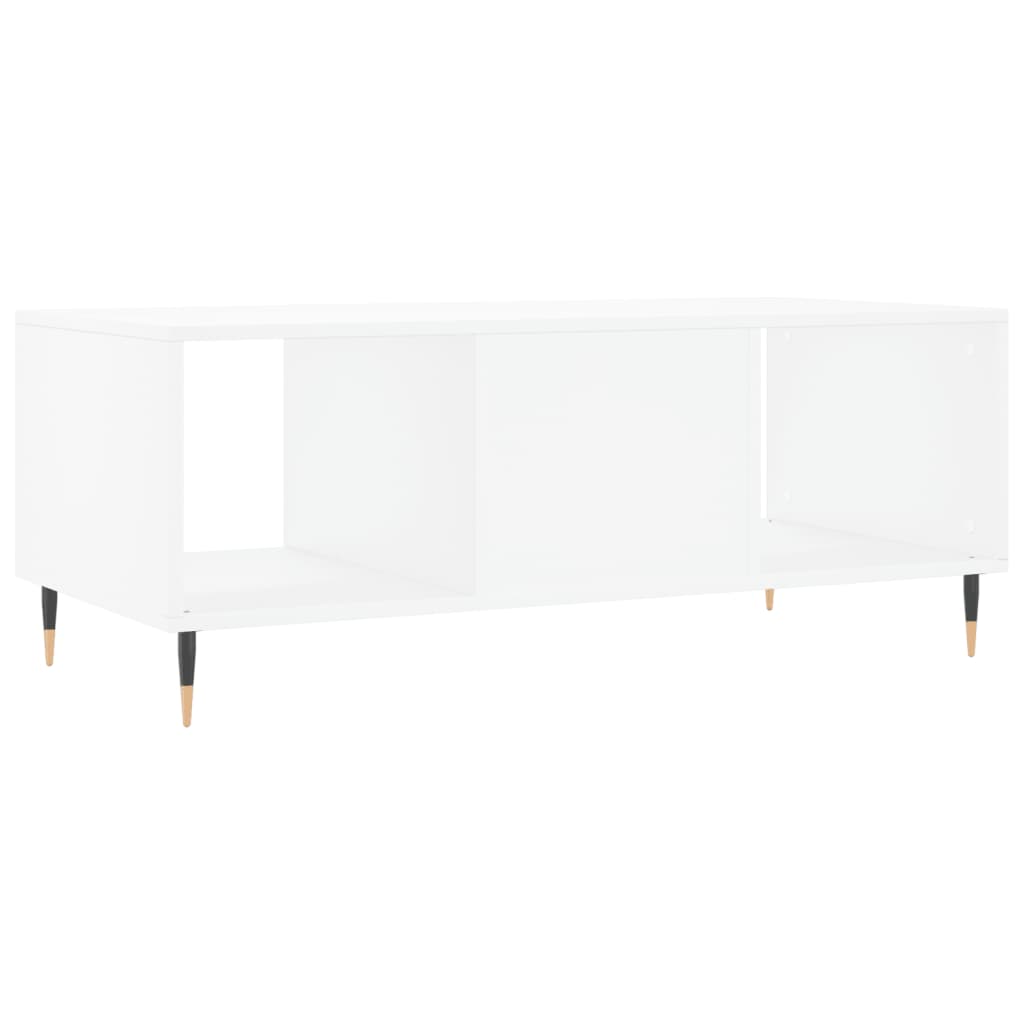 Tavolino da Salotto-Tavolino da soggiorno-Tavolo Bianco 102x50x40 cm in Legno Multistrato 882605