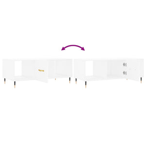 Tavolino da Salotto-Tavolino da soggiorno-Tavolo Bianco 102x50x40 cm in Legno Multistrato 882605