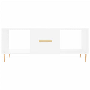 Tavolino da Salotto Bianco 102x50x40 cm in Legno Multistrato 829284