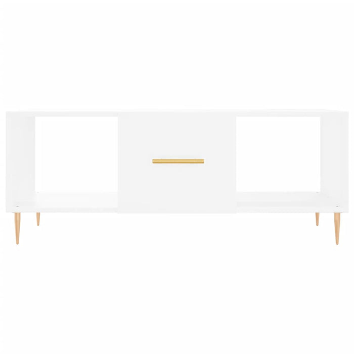 Tavolino da Salotto Bianco 102x50x40 cm in Legno Multistrato 829284