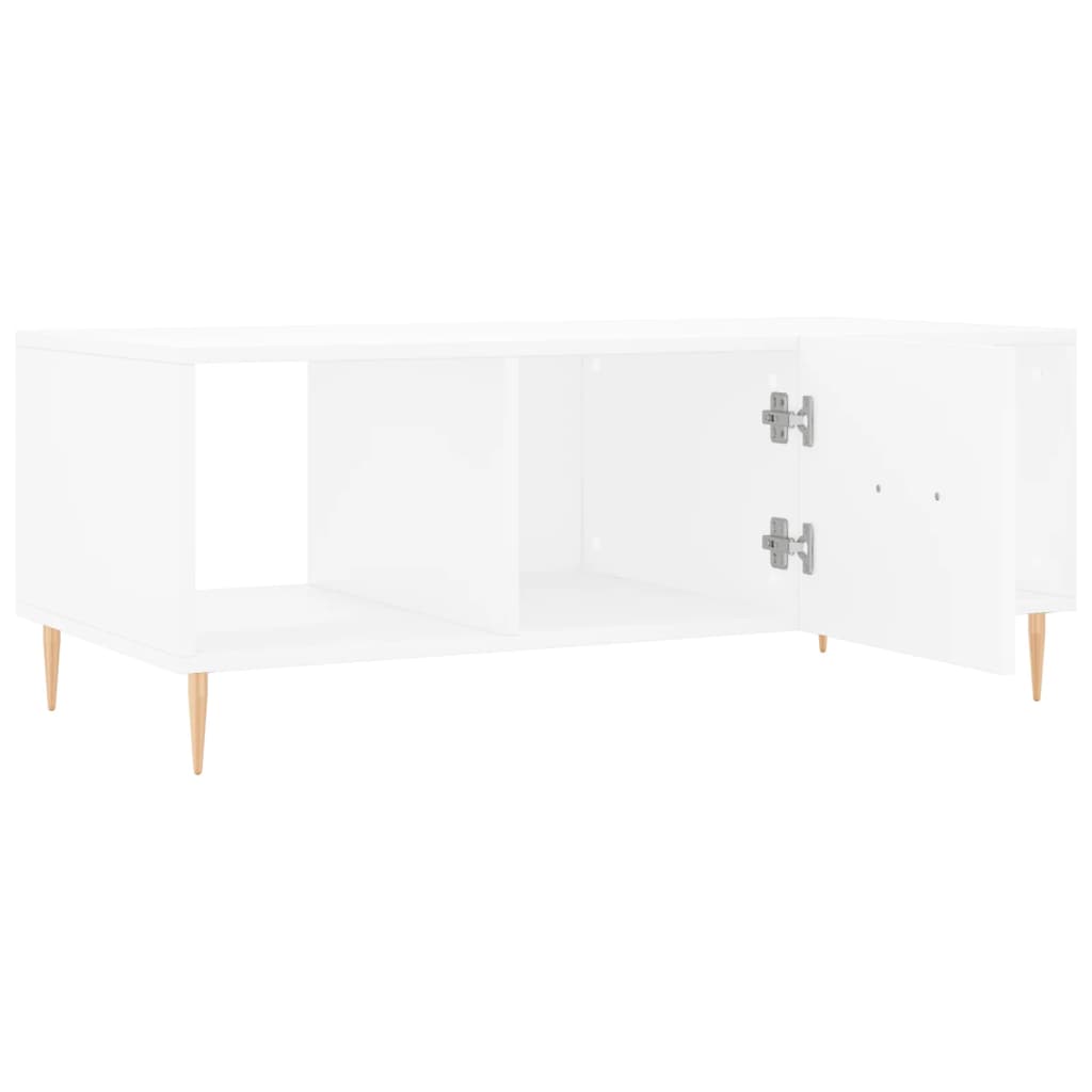 Tavolino da Salotto Bianco 102x50x40 cm in Legno Multistrato 829284