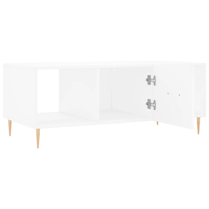 Tavolino da Salotto Bianco 102x50x40 cm in Legno Multistrato 829284