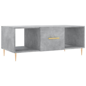 Tavolino Salotto-Tavolino da soggiorno-Tavolo Grigio Cemento 102x50x40 cm Legno Multistrato 882814