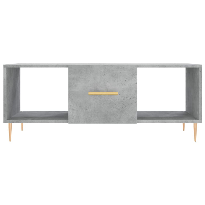 Tavolino Salotto Grigio Cemento 102x50x40 cm Legno Multistrato 829288