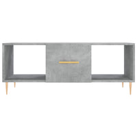 Tavolino Salotto-Tavolino da soggiorno-Tavolo Grigio Cemento 102x50x40 cm Legno Multistrato 882814