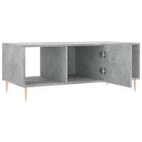 Tavolino Salotto Grigio Cemento 102x50x40 cm Legno Multistrato 829288