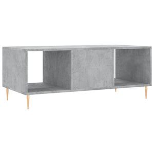 Tavolino Salotto-Tavolino da soggiorno-Tavolo Grigio Cemento 102x50x40 cm Legno Multistrato 882814