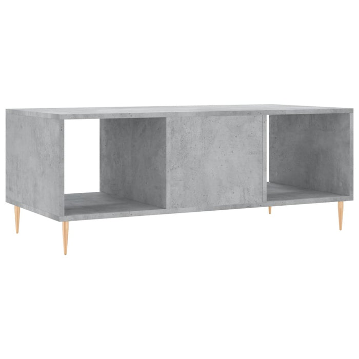 Tavolino Salotto-Tavolino da soggiorno-Tavolo Grigio Cemento 102x50x40 cm Legno Multistrato 882814