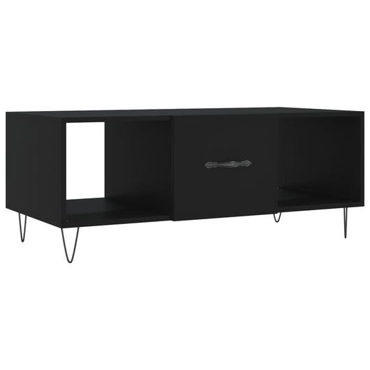 Tavolino da Salotto Nero 102x50x40 cm in Legno Multistrato 829293