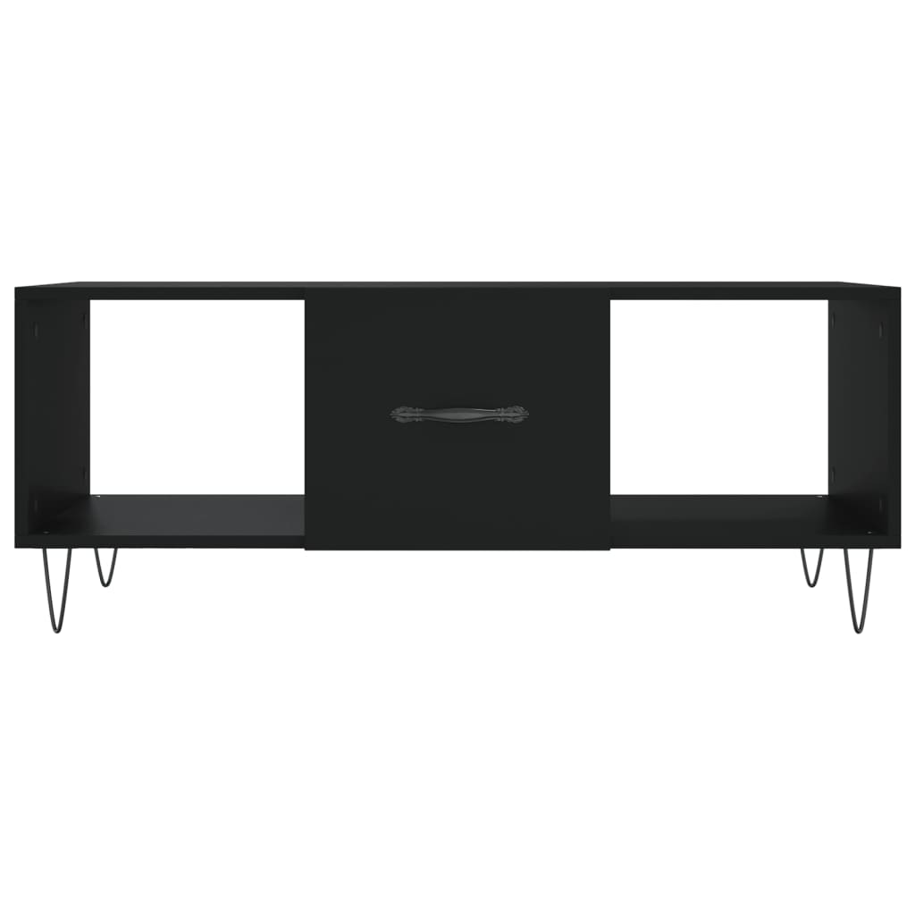 Tavolino da Salotto Nero 102x50x40 cm in Legno Multistrato 829293