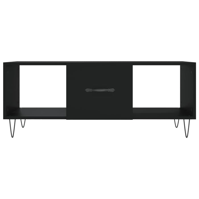 Tavolino da Salotto Nero 102x50x40 cm in Legno Multistrato 829293