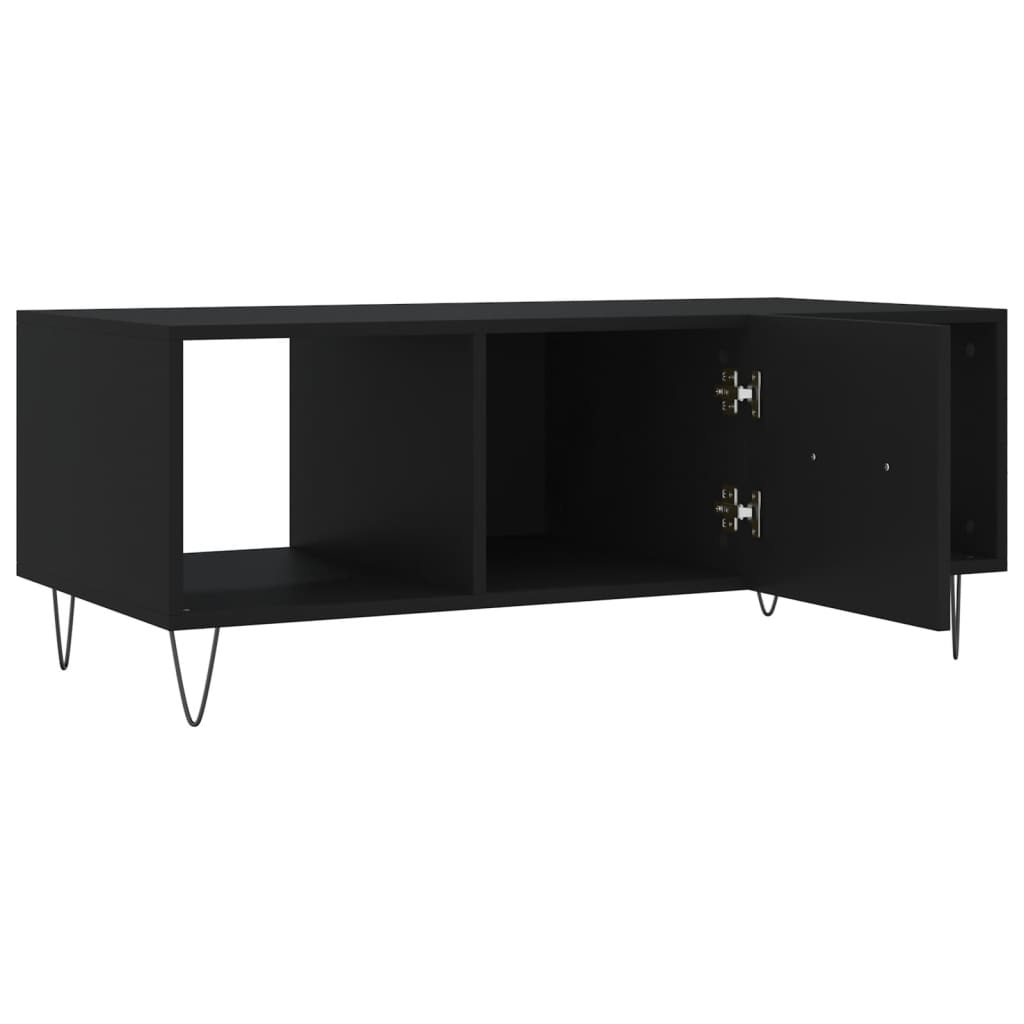 Tavolino da Salotto Nero 102x50x40 cm in Legno Multistrato 829293