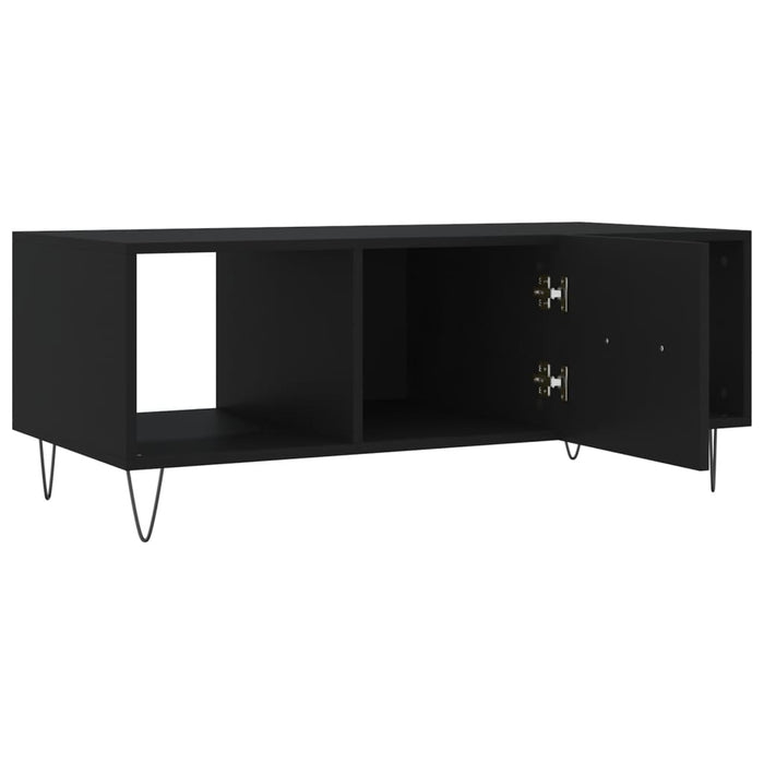 Tavolino da Salotto Nero 102x50x40 cm in Legno Multistrato 829293