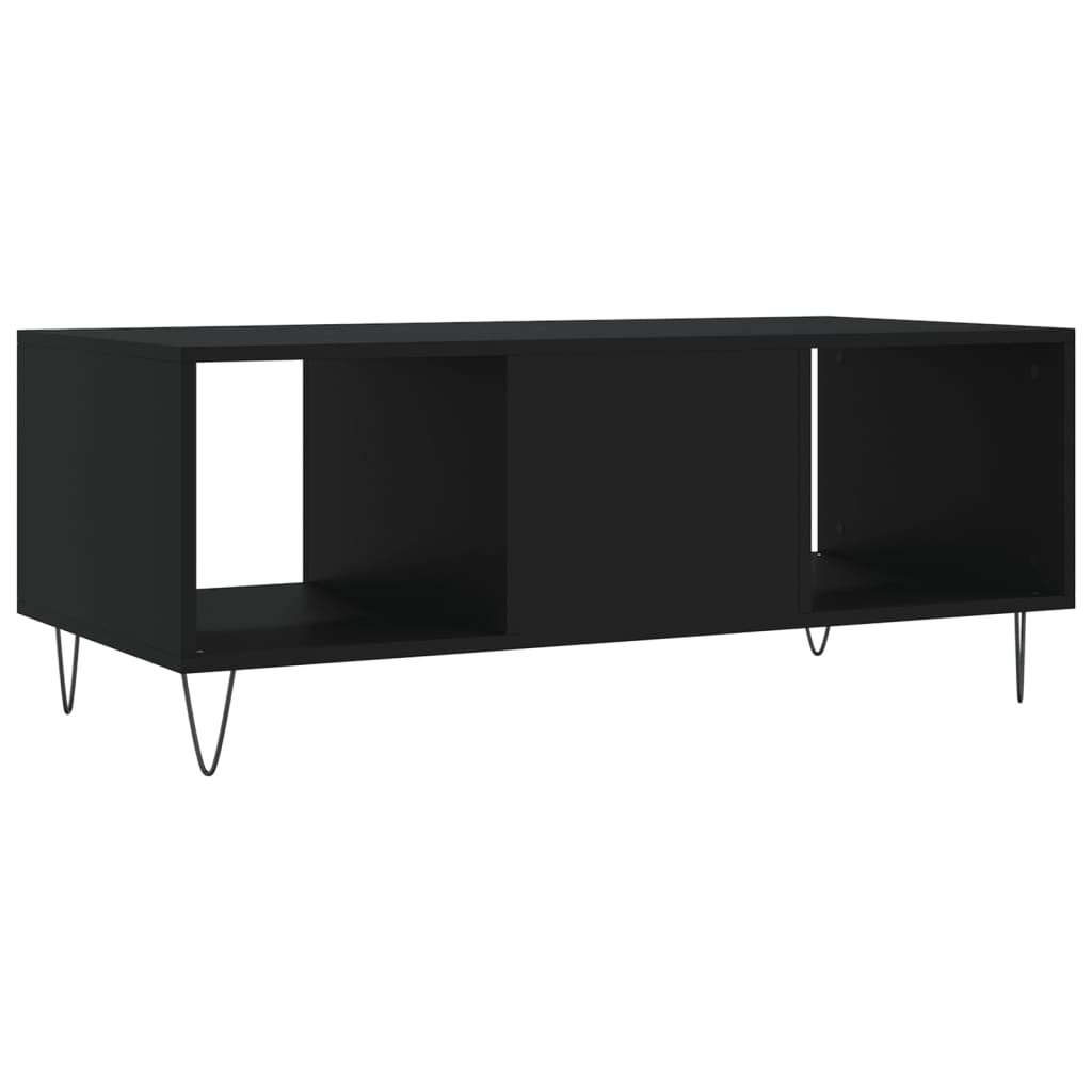 Tavolino da Salotto Nero 102x50x40 cm in Legno Multistrato 829293