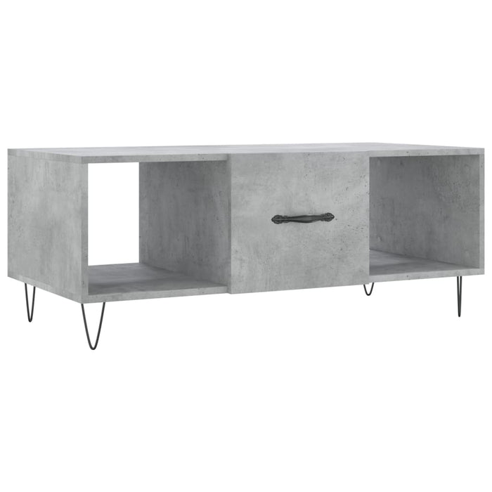 Tavolino Salotto Grigio Cemento 102x50x40 cm Legno Multistrato 829296