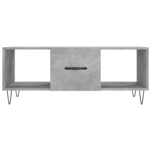 Tavolino Salotto Grigio Cemento 102x50x40 cm Legno Multistrato 829296