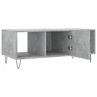 Tavolino Salotto Grigio Cemento 102x50x40 cm Legno Multistrato 829296
