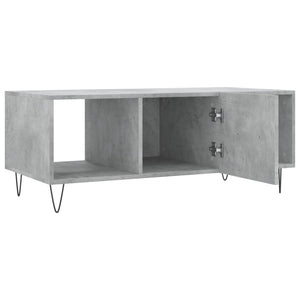 Tavolino Salotto Grigio Cemento 102x50x40 cm Legno Multistrato 829296