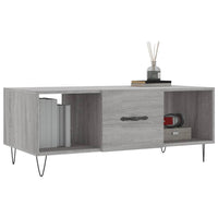 Tavolino da Salotto Grigio Sonoma 102x50x40cm Legno Multistrato 829298