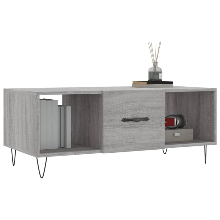 Tavolino da Salotto Grigio Sonoma 102x50x40cm Legno Multistrato 829298