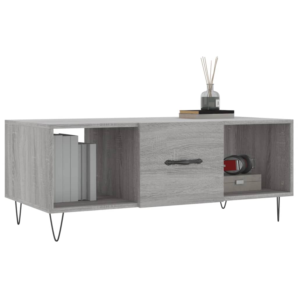 Tavolino da Salotto Grigio Sonoma 102x50x40cm Legno Multistratocod mxl 81198
