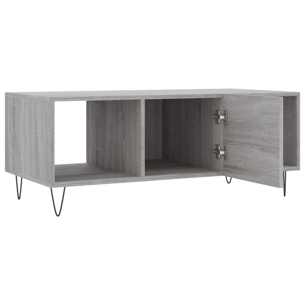Tavolino da Salotto Grigio Sonoma 102x50x40cm Legno Multistrato 829298
