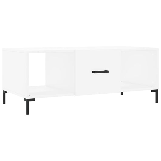 Tavolino da Salotto Bianco 102x50x40 cm in Legno Multistrato 829300
