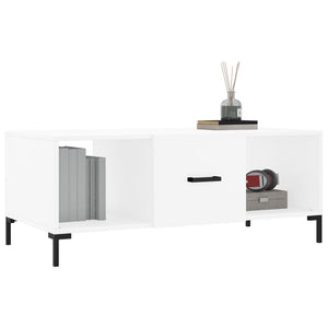 Tavolino da Salotto-Tavolino da soggiorno-Tavolo Bianco 102x50x40 cm in Legno Multistrato 842313