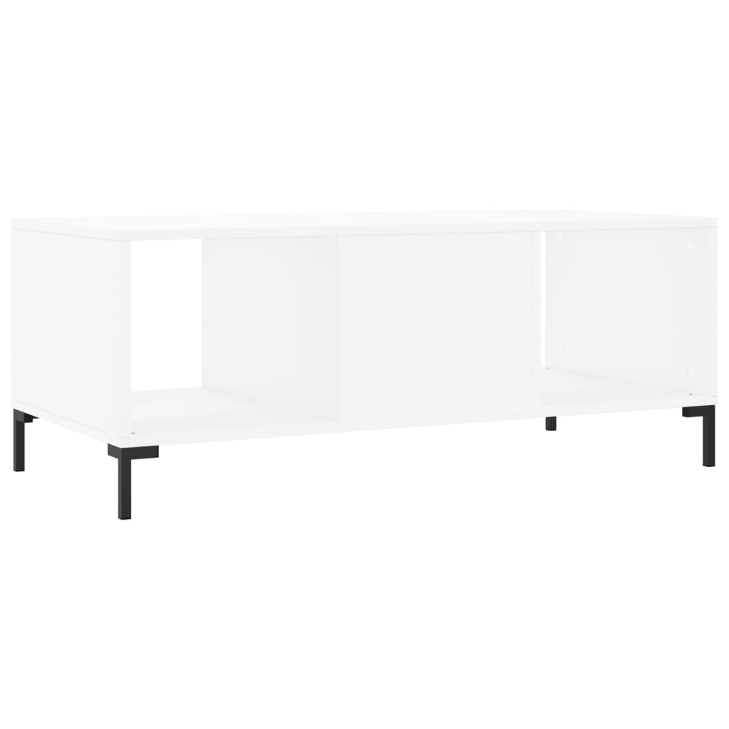Tavolino da Salotto Bianco 102x50x40 cm in Legno Multistrato 829300