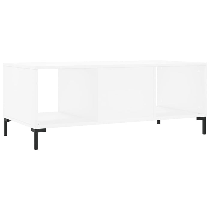 Tavolino da Salotto Bianco 102x50x40 cm in Legno Multistrato 829300