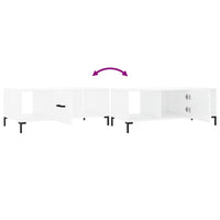 Tavolino da Salotto Bianco 102x50x40 cm in Legno Multistrato 829300