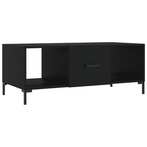 Tavolino da Salotto Nero 102x50x40 cm in Legno Multistrato 829301