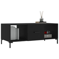Tavolino da Salotto Nero 102x50x40 cm in Legno Multistrato 829301