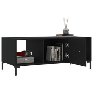 Tavolino da Salotto Nero 102x50x40 cm in Legno Multistrato 829301