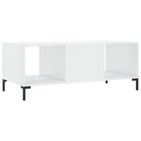 Tavolino da Salotto Bianco Lucido 102x50x40cm Legno Multistrato 829302