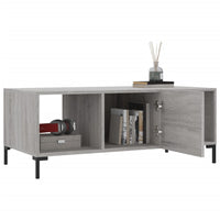 Tavolino da Salotto Grigio Sonoma 102x50x40cm Legno Multistrato 829306