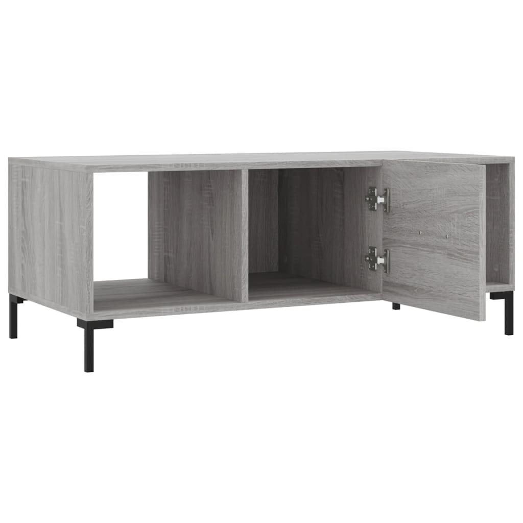 Tavolino da Salotto Grigio Sonoma 102x50x40cm Legno Multistrato 829306
