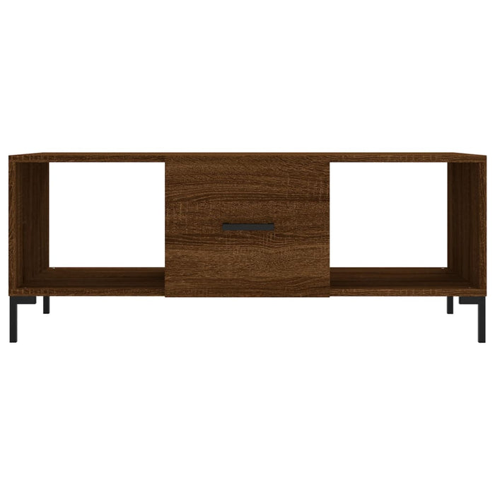 Tavolino Salotto Rovere Marrone 102x50x40 cm Legno Multistrato