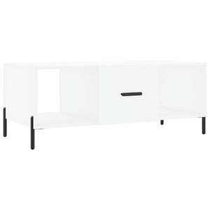 Tavolino da Salotto-Tavolino da soggiorno-Tavolo Bianco 102x50x40 cm in Legno Multistrato 907670