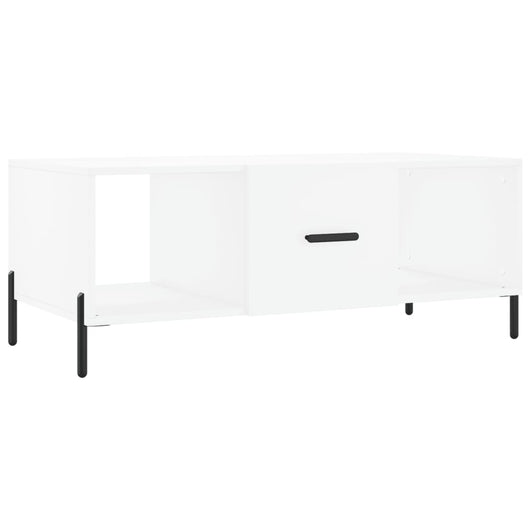 Tavolino da Salotto Bianco 102x50x40 cm in Legno Multistrato 829308