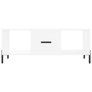Tavolino da Salotto Bianco 102x50x40 cm in Legno Multistrato 829308