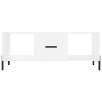 Tavolino da Salotto Bianco Lucido 102x50x40cm Legno Multistrato 829310