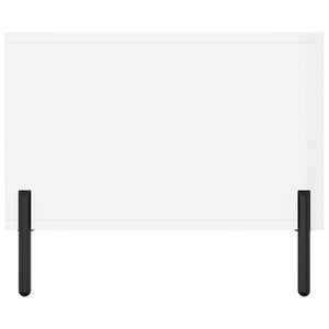 Tavolino da Salotto Bianco Lucido 102x50x40cm Legno Multistrato 829310