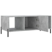 Tavolino Salotto-Tavolino da soggiorno-Tavolo Grigio Cemento 102x50x40 cm Legno Multistrato 892826