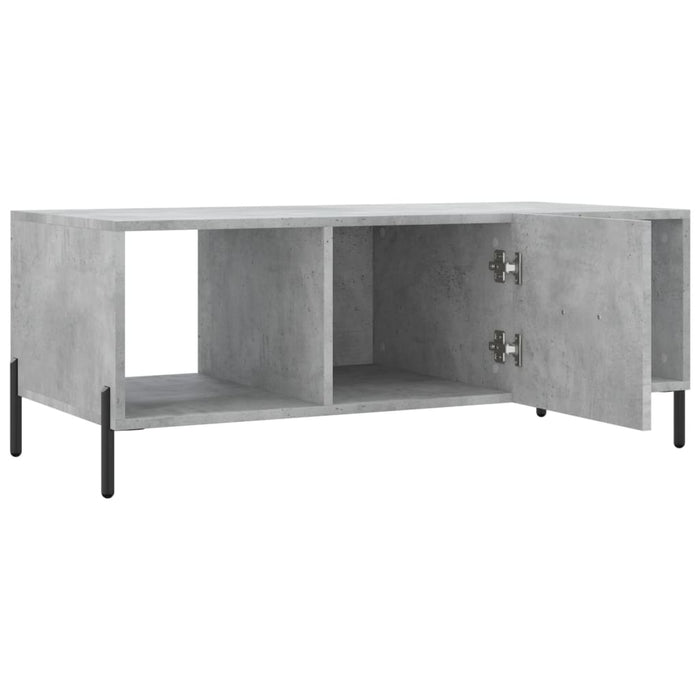 Tavolino Salotto-Tavolino da soggiorno-Tavolo Grigio Cemento 102x50x40 cm Legno Multistrato 892826