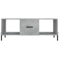 Tavolino Salotto-Tavolino da soggiorno-Tavolo Grigio Cemento 102x50x40 cm Legno Multistrato 892826
