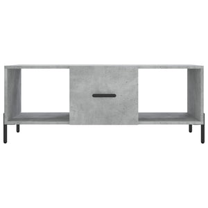 Tavolino Salotto-Tavolino da soggiorno-Tavolo Grigio Cemento 102x50x40 cm Legno Multistrato 892826