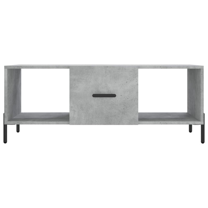 Tavolino Salotto-Tavolino da soggiorno-Tavolo Grigio Cemento 102x50x40 cm Legno Multistrato 892826